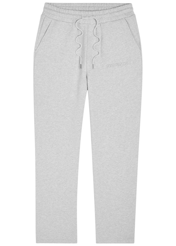 Photo: God Made Signature Logo Straight-leg Cotton Sweatpants Grey