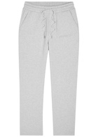God Made Signature Logo Straight-leg Cotton Sweatpants Grey