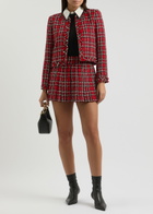 Alice + Olivia Kidman Tweed Jacket Red
