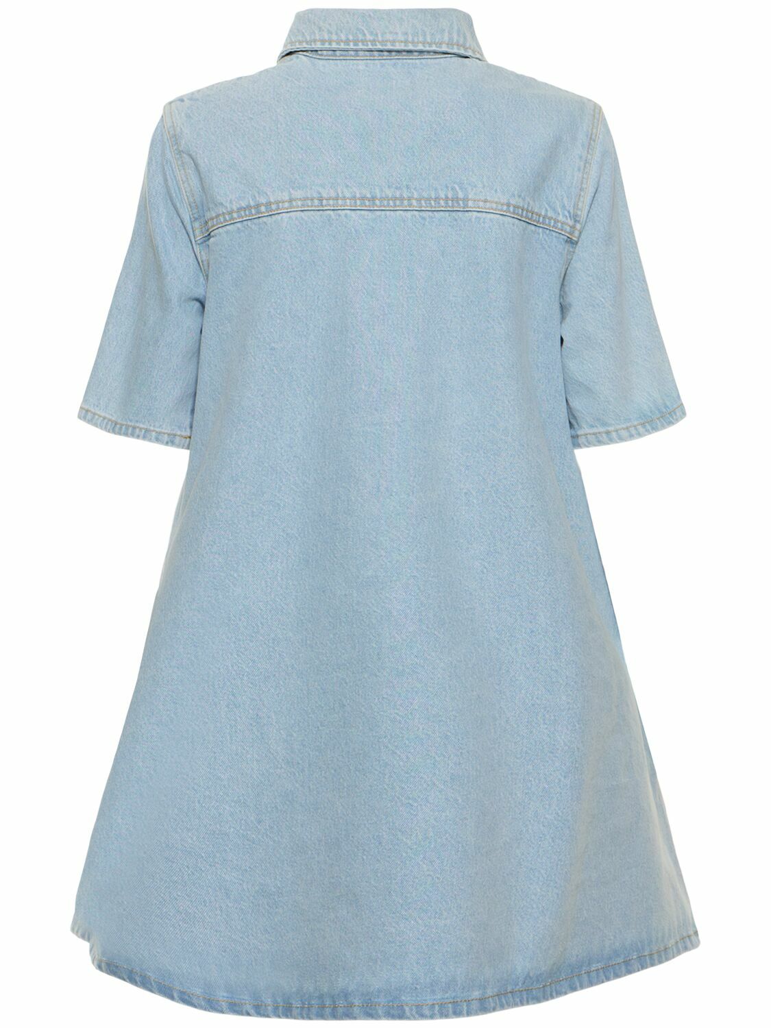 ganni cutline denim dress Ganni Cutline Denim Mini Dress - Mid Blue Vintage