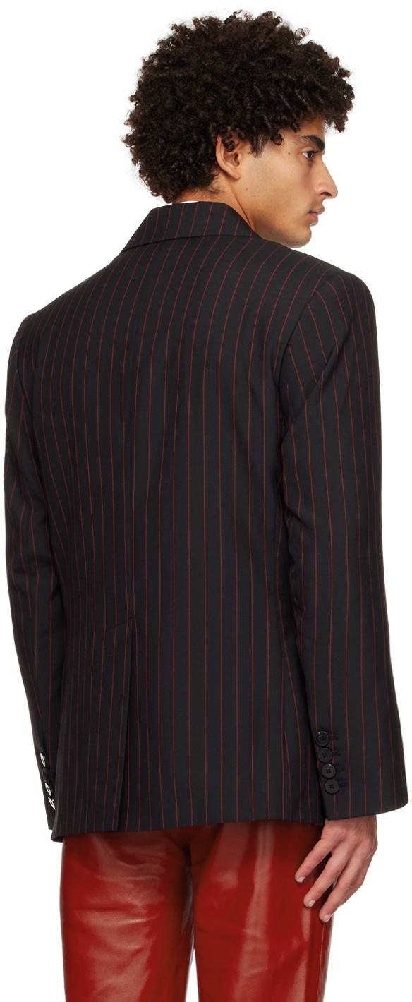 Ernest W. Baker Black & Red Pinstripe Blazer Ernest W. Baker Ernest W. Baker Black & Red Pinstripe Blazer Ernest W. Baker