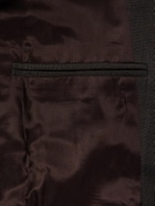 Small Talk - Shawl-Lapel Double-Breasted Cotton-Canvas Suit Jacket - Brown