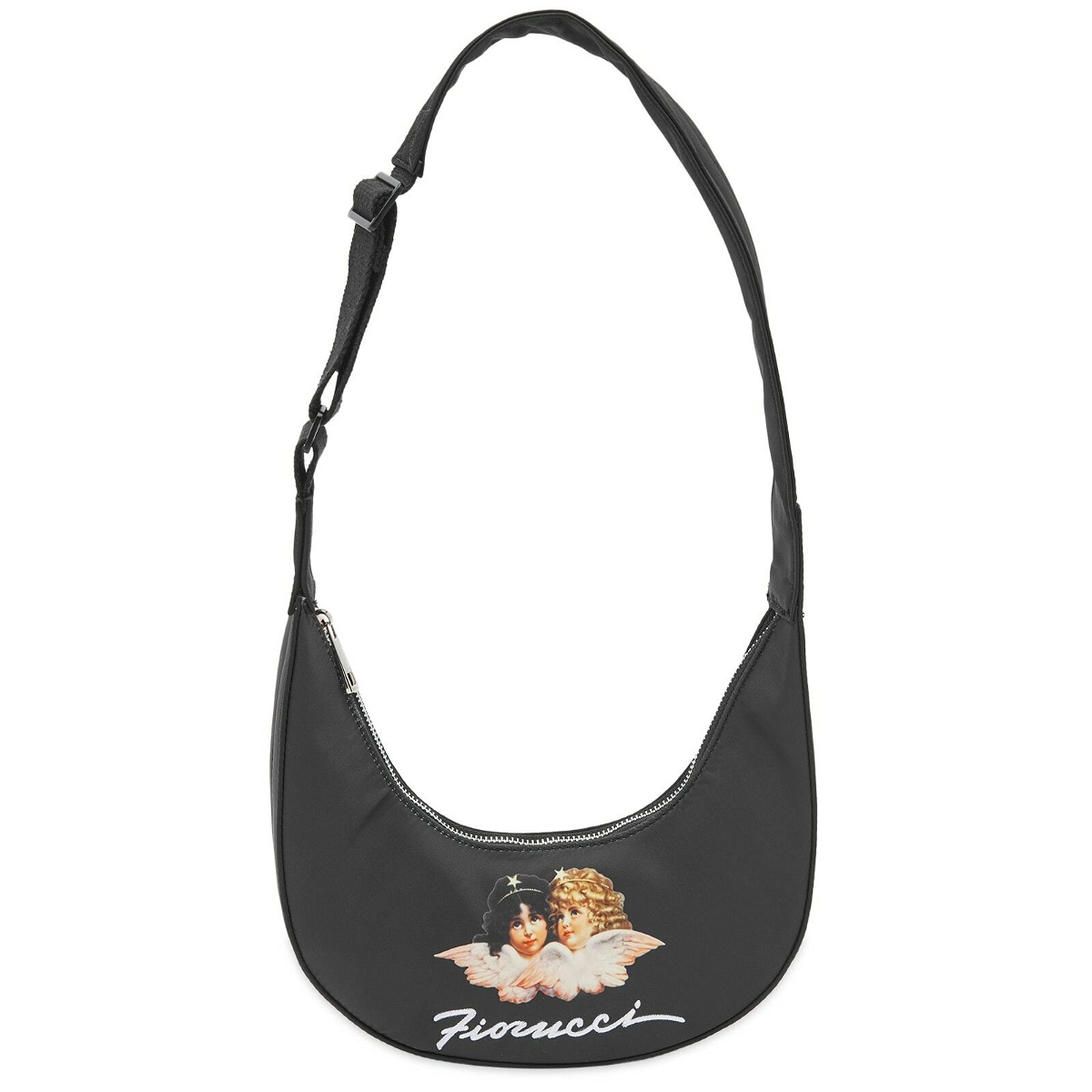 Photo: Fiorucci Women's Squiggle Angel Shoulder Bag in Black