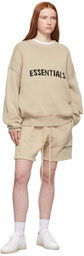 Fear of God ESSENTIALS SSENSE Exclusive Beige Fleece Sweat Shorts