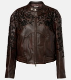 Jacques Wei Beaded leather jacket