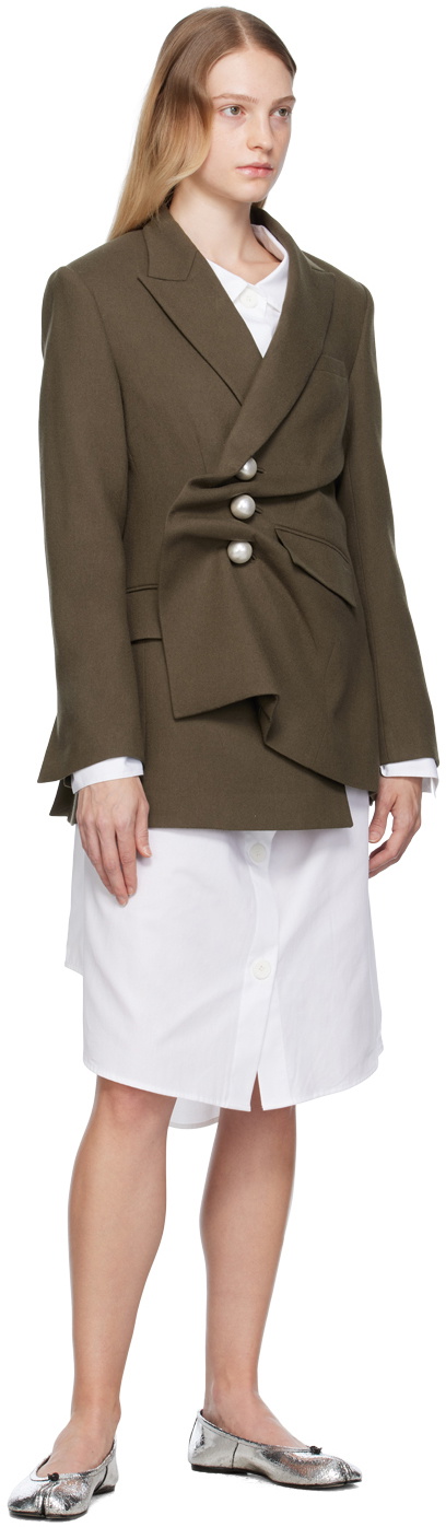 KIMHĒKIM Khaki Draped Blazer