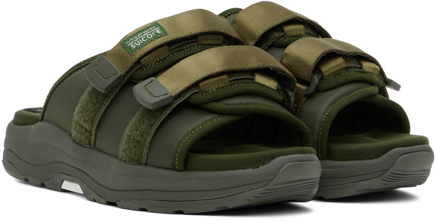 Suicoke Green MOTO-Run Sandals Suicoke