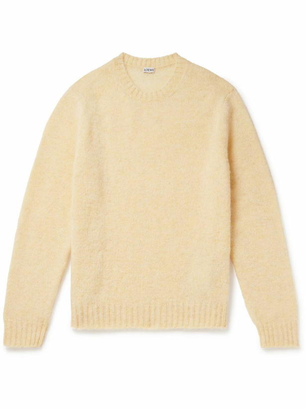Photo: LOEWE - Brushed Wool-Blend Sweater - Yellow