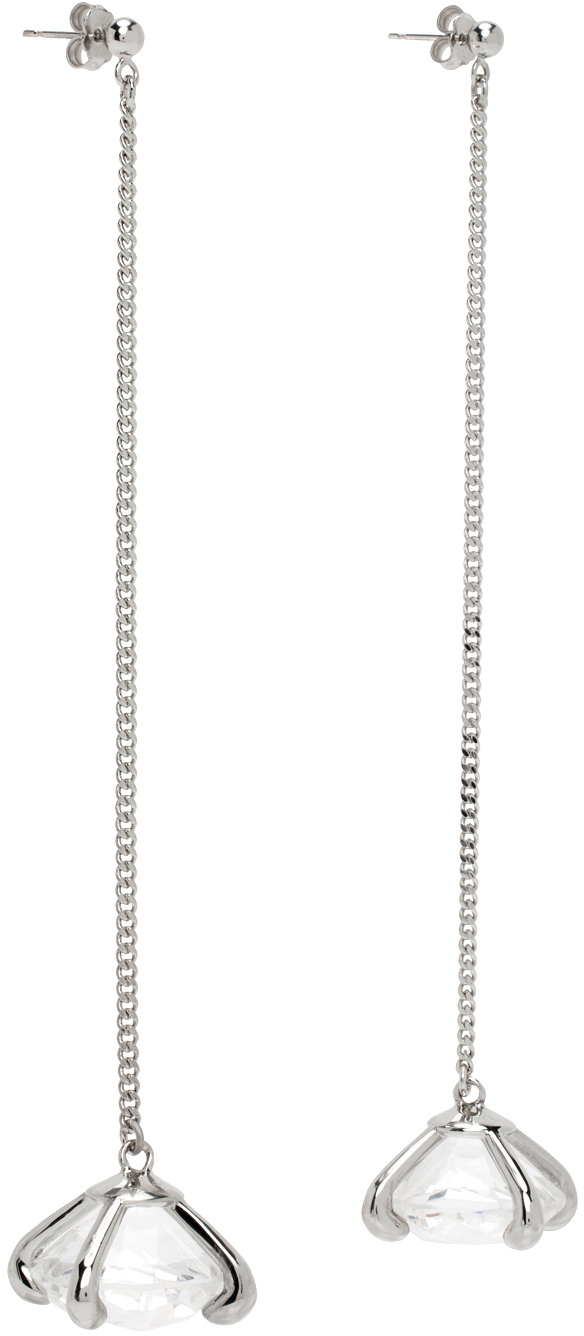 HUGO KREIT Silver XL Stone Pendants Earrings