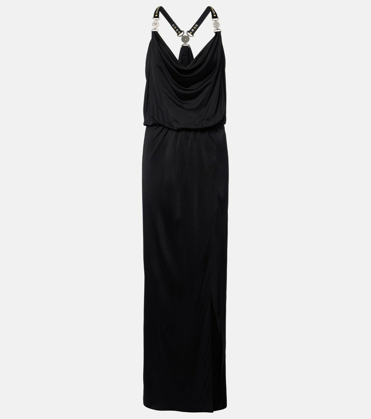 Versace Embellished jersey gown