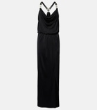 Versace Embellished jersey gown