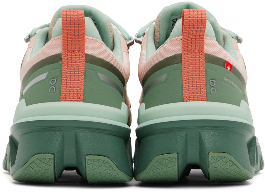On Pink & Green Cloudwander Sneakers