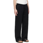 Merz b. Schwanen Black Authentic Fleece Straight Leg Cotton Sweatpants