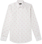 Fendi - Slim-Fit Printed Cotton-Poplin Shirt - White