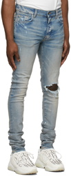 AMIRI Blue Broken Jeans