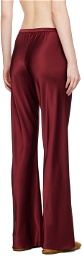 Silk Laundry Red Bias-Cut Lounge Pants