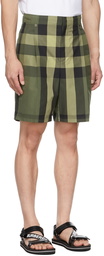 Burberry Green Check Scott Shorts