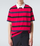 Prada Oversized striped cotton piqué polo shirt
