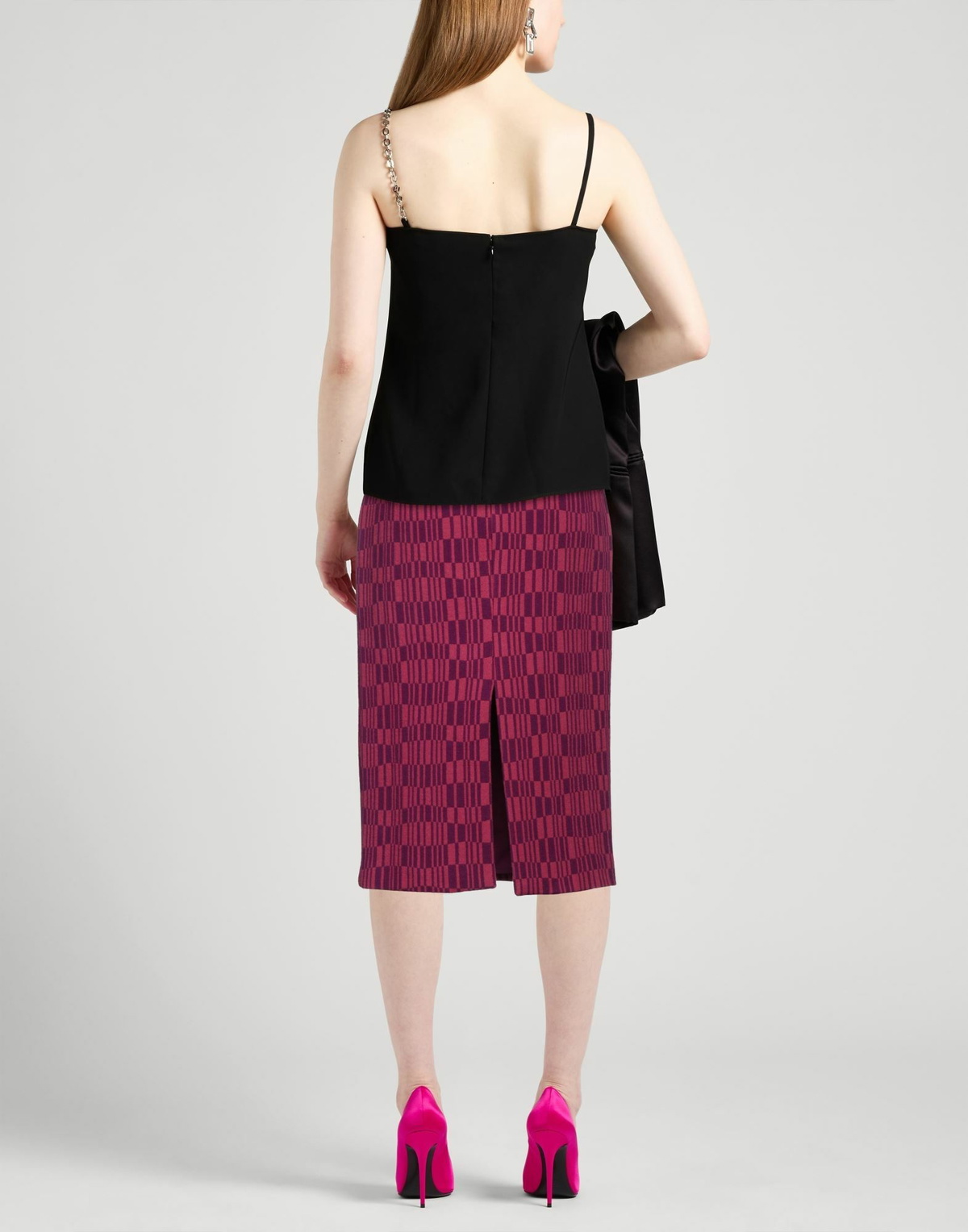 Rochas Womens Midi skirt Fuchsia