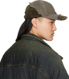 Maison MIHARA YASUHIRO Khaki Crushed Detail Cap