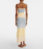 SIR Printed mesh maxi skirt