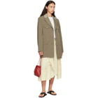 YMC Yellow Draped Midi Skirt