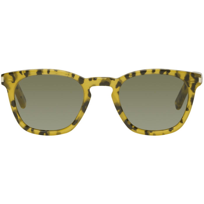 Photo: Saint Laurent Tan Leopard SL 28 Sunglasses