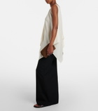 The Row Astra Small suede pouch