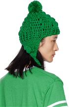 Anna Sui SSENSE Exclusive Green Butterfly Beanie