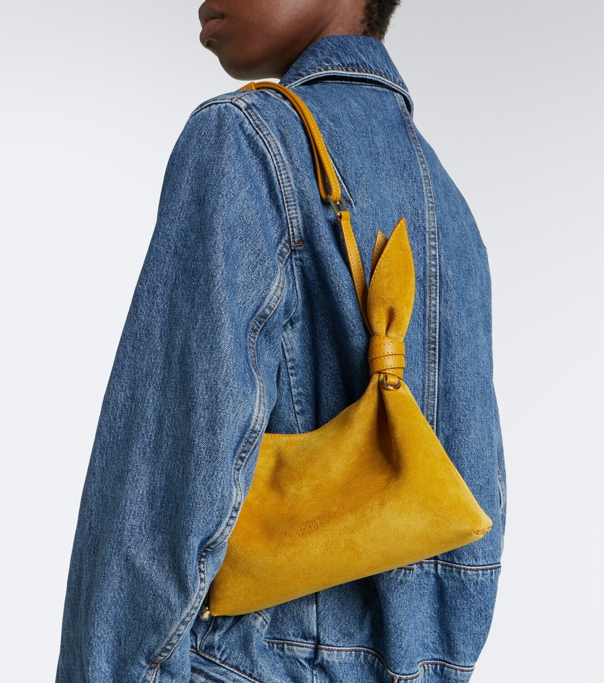 Loewe Scarf Mini suede shoulder bag