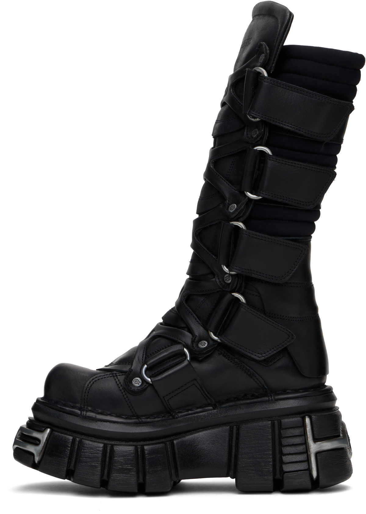 VETEMENTS Black New Rock Edition Tower Boots
