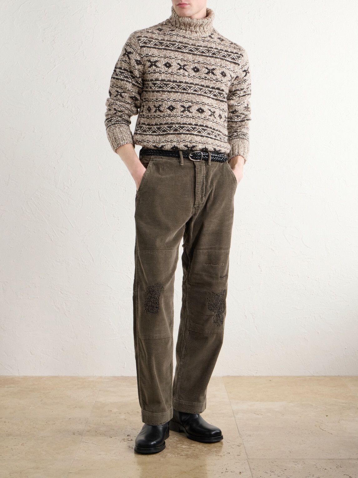 RRL - Fair Isle Wool-Blend Jacquard Rollneck Sweater - Brown