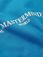 Mastermind World - Glittered Logo-Print Cotton-Jersey Hoodie - Blue