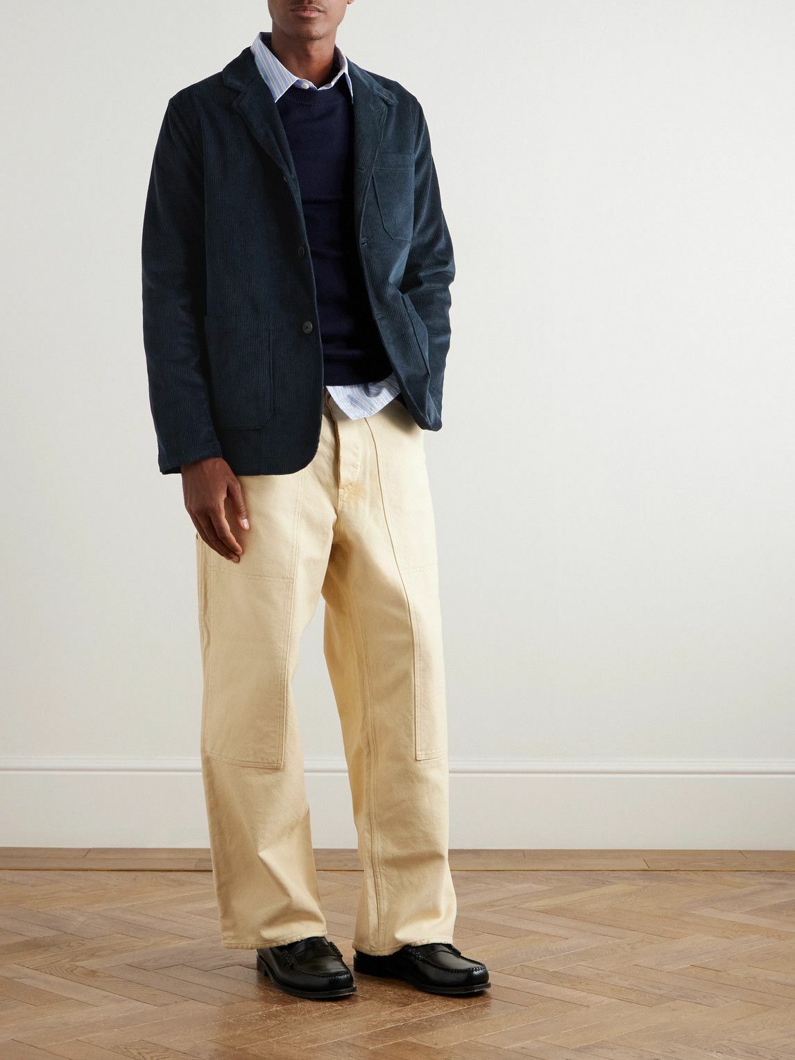 Portuguese Flannel - Cotton-Corduroy Blazer - Blue
