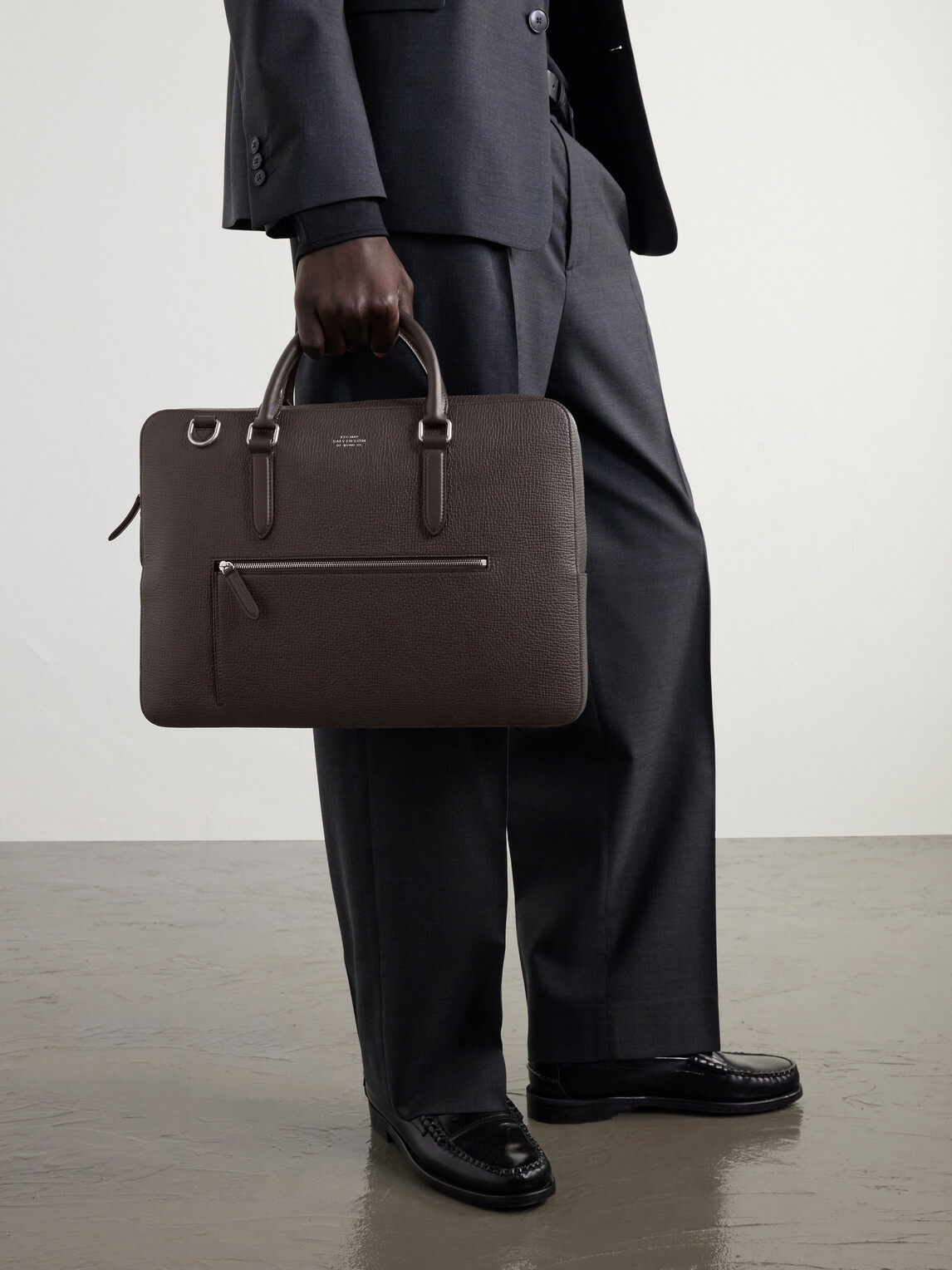 Smythson - Full-Grain Leather Briefcase