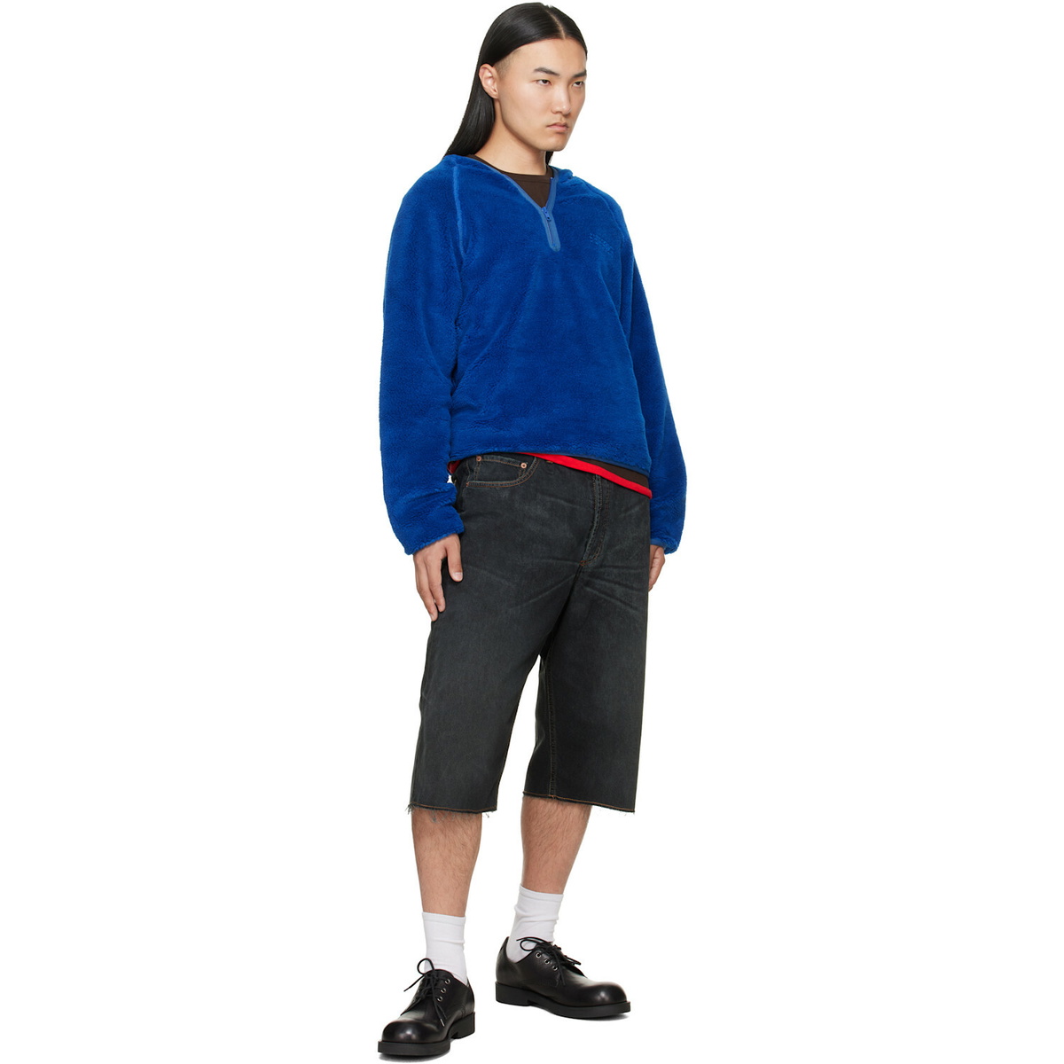 MM6 Maison Margiela Blue Teddy Fleece Sweatshirt