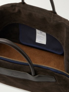 Bleu de Chauffe - Leather-Trimmed Suede Weekend Bag