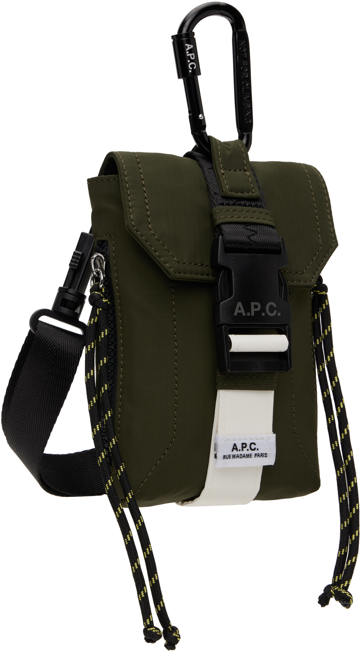 A.P.C. Khaki Trek Crossbody Pouch A.P.C.