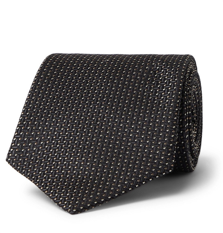 Photo: Brioni - 8cm Silk-Jacquard Tie - Black