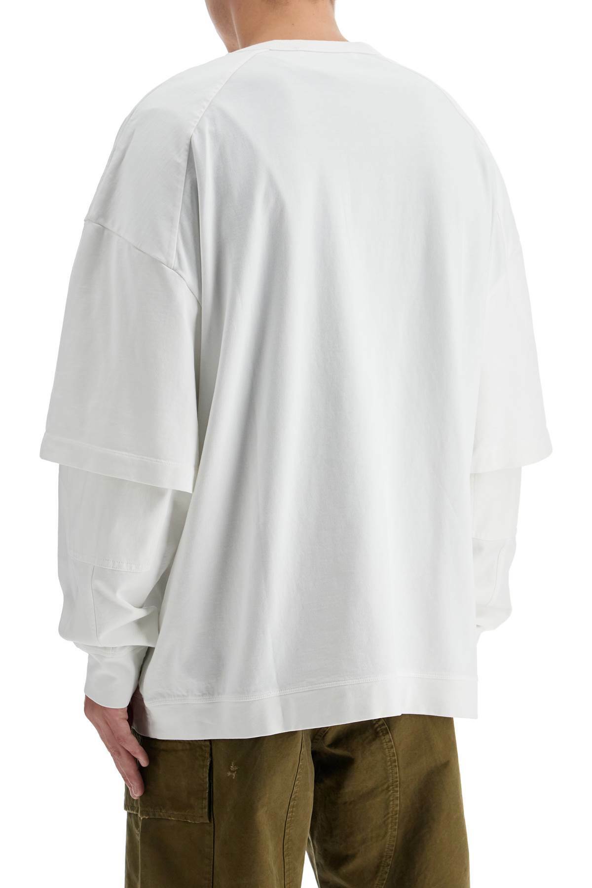 DARKPARK theo double sleeve t-shirt with White