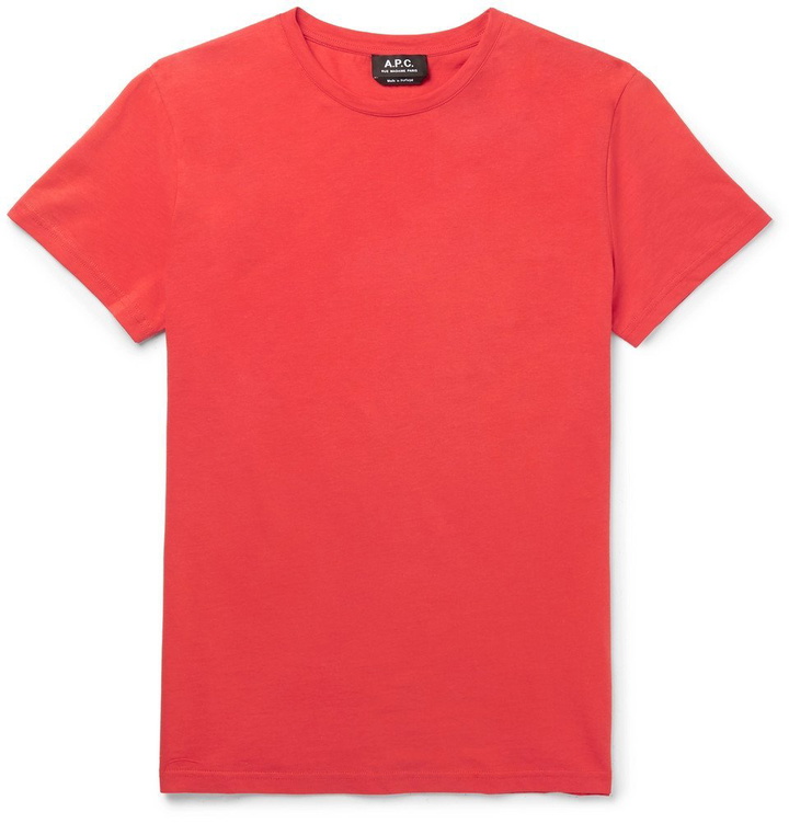 Photo: A.P.C. - Jimmy Cotton-Jersey T-Shirt - Men - Red