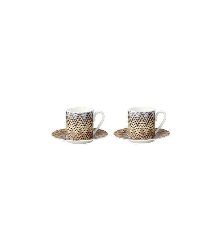 Photo: Missoni - Zig Zag Jarris set of 2 espresso cups and saucers