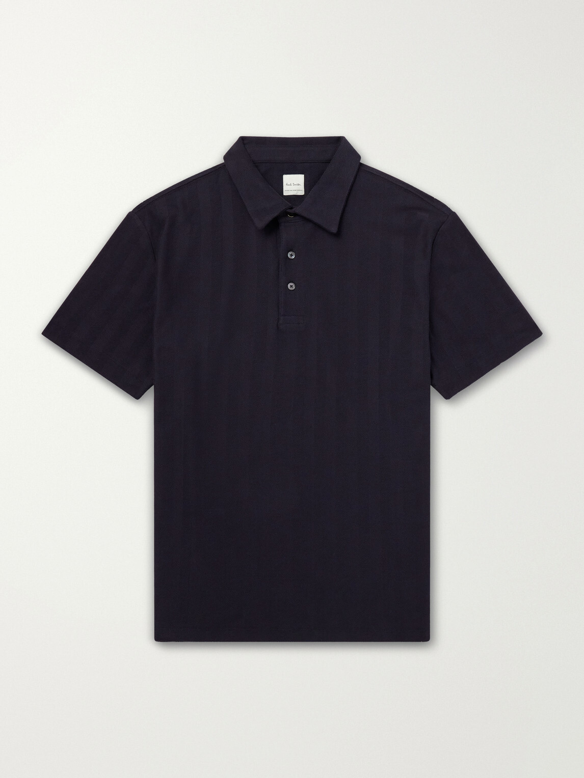 Paul Smith - Organic Herringbone Cotton-Piqué Polo Shirt - Blue