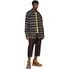 Faith Connexion Black and Yellow Tweed Overshirt