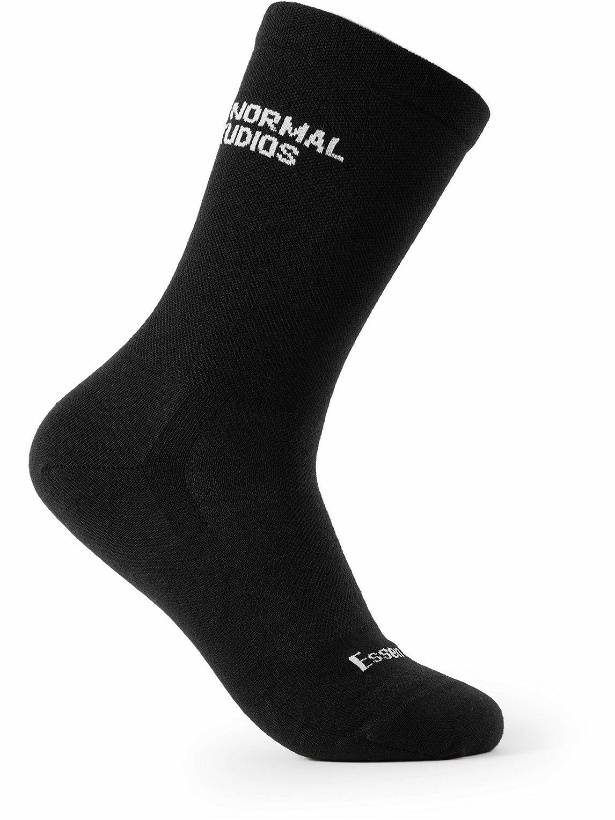 Photo: Pas Normal Studios - Essential Merino Wool-Blend Socks - Black