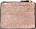 Valentino Garavani Rose Gold Rockstud Grainy Calfskin Card Holder
