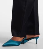Alaïa Le Coeur satin mules