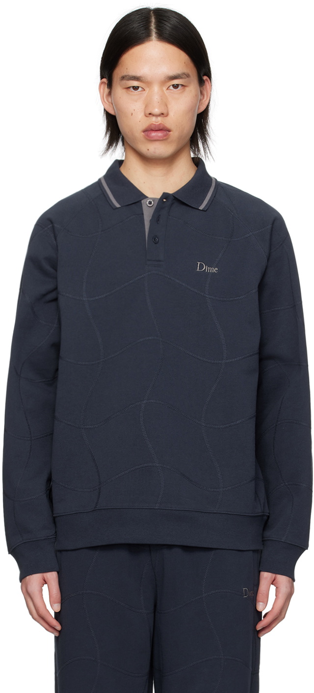 トップス DIME wave cable knit polo (navy) polo-1-1-24ccc.jpg?fit=max&w=