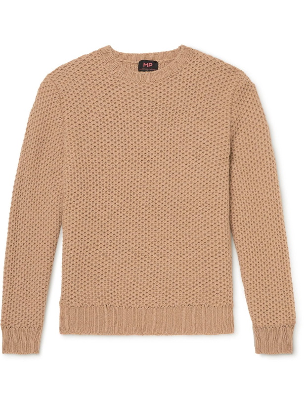 Photo: MP Massimo Piombo - Waffle-Knit Wool Sweater - Brown