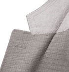 CANALI - Slim-Fit Unstructured Checked Super 130s Wool Blazer - Gray